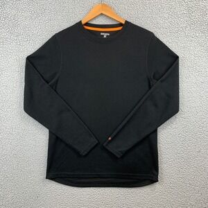 Omni Wool Shirt Mens Medium Black Wool Blend Long Sleeve Base Layer